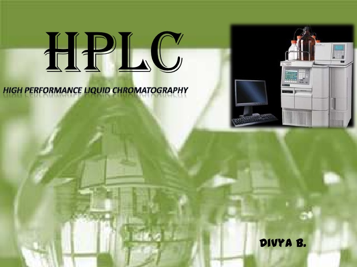 Complete set-up of hplc equipment for food analysis test